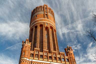 Wasserturm im historischen Zentrum von Lüneburg